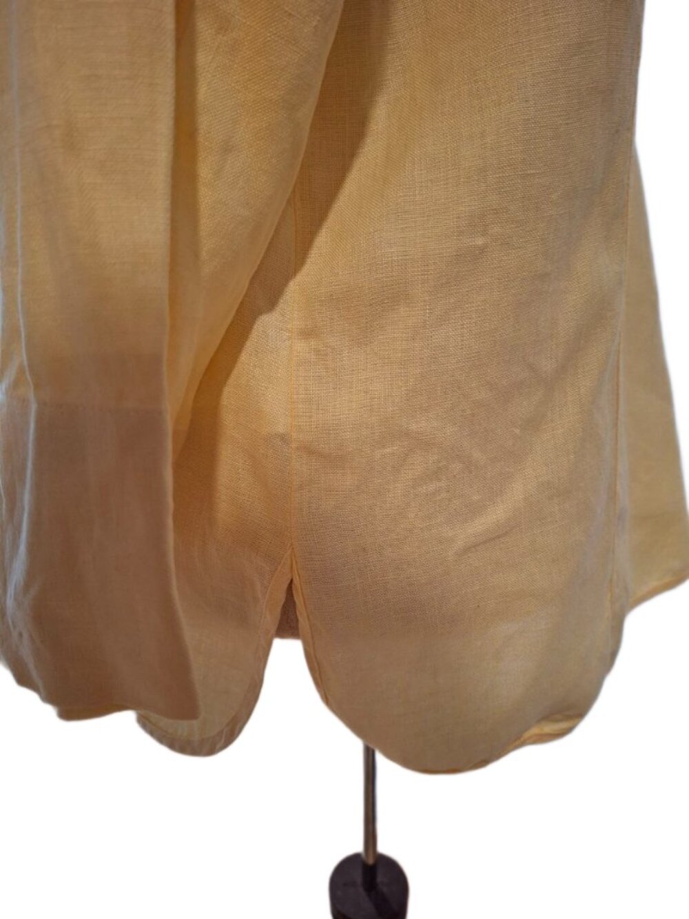 Talbots  Irish Linen Vintage Light Yellow Button‑Up Shirt Size 12 - Picture 5 of 11